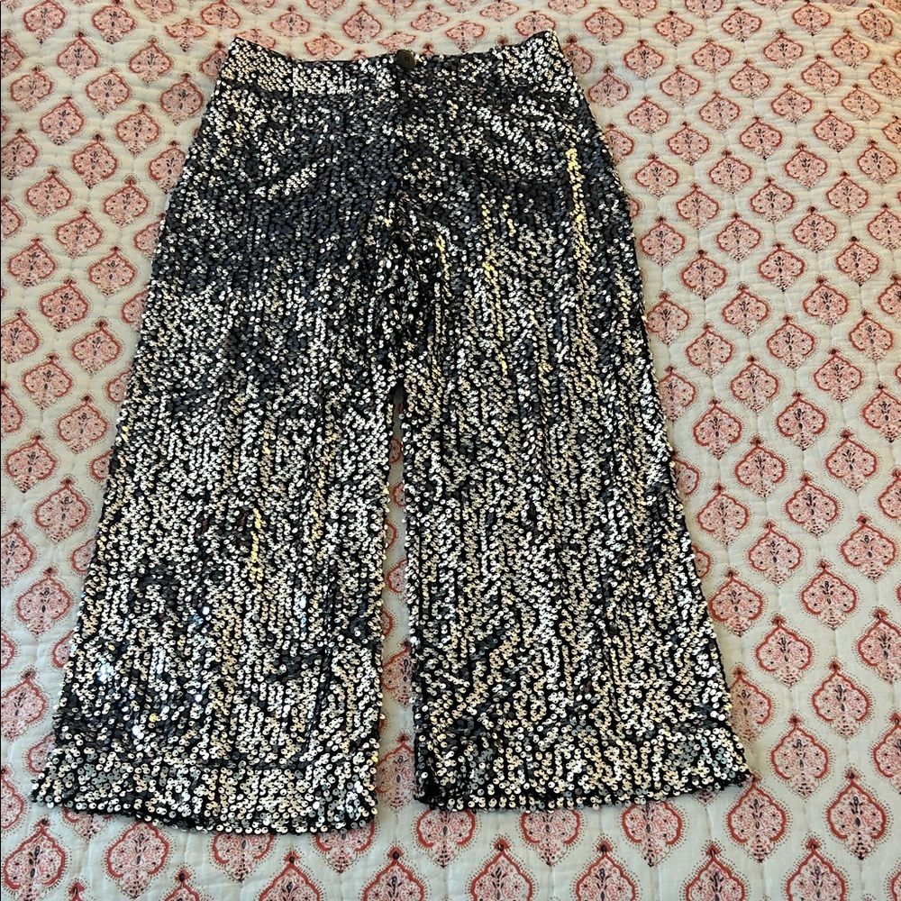 Anthropologie Maeve The Colette High-Waist Sequin Pants